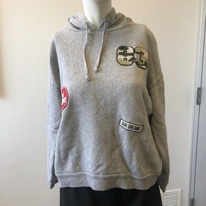 Gray Patchwork Sweatshirt